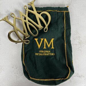 VA Metalcrafters “ William & Mary Cypher” Brass Trivet (1950), Made In USA